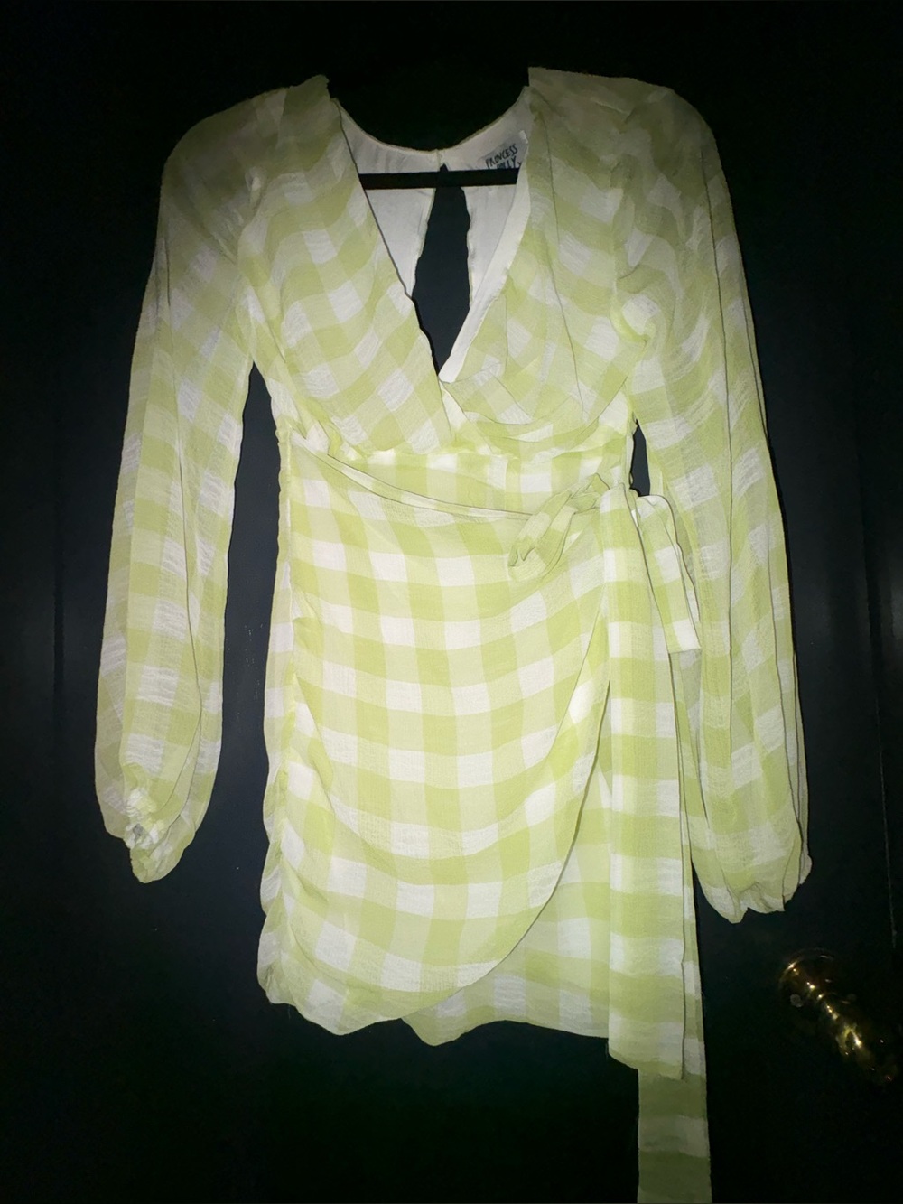 Princess Polly Gingham Wrap Dress